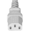 Global C14 to C13, 10A/250V 2FT White Power Cord, cULus, KC, CE, ENEC, VDE, SAA, PSE, CCC Approvals