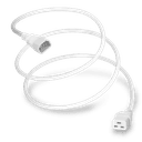 Plug (Male) : IEC 60320 C14 Connector (Female) : IEC 60320 C19 Color : White