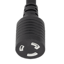 6FT Black Extension Cable NEMA L6-20P to NEMA L6-20R 20A 250V