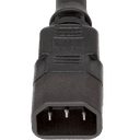 NOT UL APPROVED 11FT Black LSZH Cordage IEC320 C14 to IEC320 C15 10A 250V