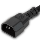 2FT Black A-Lock IEC320 C14 to IEC320 C13 Universal Locking 10A 250V