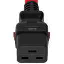 zLock Power Cord, Locking C20 to Locking C19, 12AWG x 0.6Meter, RED