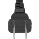 1FT Black Lamp Cable NEMA 1-15P to IEC320 C7 15A 125V