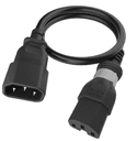 3 Feet Black IEC 60320 C14 to S-Lock C15 14awg SJT Power Cords