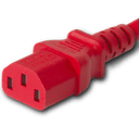 Global C14 to C13, 10A/250V 1FT Red Power Cord, cULus, KC, CE, ENEC, VDE, SAA, PSE, CCC Approvals