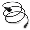 1FT Black Lamp Cable IEC320 C14 to IEC320 C7 7A 125V