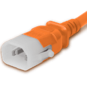 Plug (Male) : IEC 60320 C14 Locking (P-Lock) Color : Orange