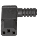 2.5M Black Type M South Africa SANS164-1 BS546 Down Angle to IEC320 C13 Left Angle 10A 250V