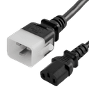 P-Lock C20 to C13, 14 AWG SJT, 15A/250V, 2FT Black Power Cord
