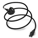 2.5M Black UK Power Cable BS1363 Down Angle to IEC320 C15 10A 250V