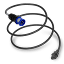 3FT (0.9m) IEC 60309 6H 2P+E Splashproof BLUE PLUG to IEC60320 C13 15A 250V BLACK