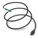 2FT Black NACC Power Whip Open Ended 2" ROJ 1/4" Strip to IEC320 C13 13A 250V