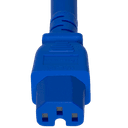 20FT Blue High Temp IEC320 C14 to IEC320 C15 15A 250V