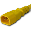 Plug (Male) : IEC 60320 C14 Color : Yellow