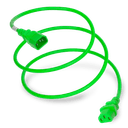 Plug (Male) : IEC 60320 C14 Connector (Female) : IEC 60320 C13 Color : Green Cordage : 18awg-3c SJT