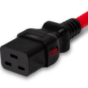zLock Power Cord, Locking C20 to Locking C19, 12AWG x 0.6Meter, RED