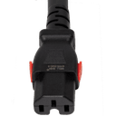 zLock-zC14-14-aC15-0.6m zLock Power Cord, Locking C14 to Locking C15, 14AWG x 0.6Meter, BLACK