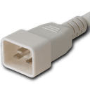 3FT White A-Lock IEC320 C20 to IEC320 C19 Universal Locking 15A 250V