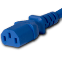 Connector (Female) : IEC 60320 C13 Color : Blue