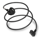 3M Black UK Power Cable BS1363 Down Angle to IEC320 C19 Right Angle 13A 250V