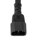 2FT Black A-Lock IEC320 C14 to IEC320 C13 Universal Locking 10A 250V