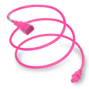 1FT Pink Standard IEC320 C14 to IEC320 C13 15A 250V