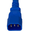 Plug (Male) : IEC 60320 C14 Color : Blue