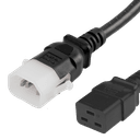 P-Lock C14 to C19, 14 AWG SJT, 15A/250V, 2FT Black Power Cord