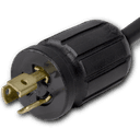 3FT Black Standard NEMA L5-15P to IEC320 C13 15A 125V
