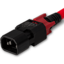 zLock Power Cord, Locking C14 to Locking C13, 14AWG x 0.6Meter, RED