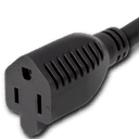 Color : Black Connector (Female) : NEMA 5-15R