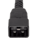 6FT Black A-Lock IEC320 C20 to IEC320 C13 Universal Locking 15A 250V