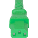 8FT Green Standard IEC320 C14 Left Angled to IEC320 C13 10A 250V