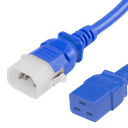 P-Lock C14 to C19, 14 AWG SJT, 15A/250V, 3FT Blue Power Cord