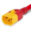 1.5FT Red V-Lock IEC320 C14 Locking to IEC320 C13 Locking 10A 250V