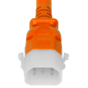 3FT Orange Secure-Lock/P-Lock IEC320 C14 Locking to IEC320 C13 15A 250V