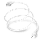 8FT IEC 60320 Left Angled C14 to C13, 10A 250V 18/3, White Power Cable