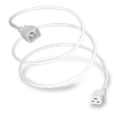 Plug (Male) : IEC 60320 C20 Connector (Female) : IEC 60320 C19 Color : White