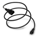 3FT Black Dual Rated - (17awg SVT @ 7A/125V) & (0.75mm2 @ 2.5A 250V) IEC320 C14 to IEC320 C5 2.5A 250V