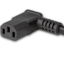 2.5M Black Type M South Africa SANS164-1 BS546 Down Angle to IEC320 C13 Left Angle 10A 250V