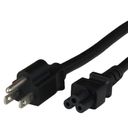 1ft nema 515p to iec60320 c5 10a 125v 18awg svt power cord black Front.jpg