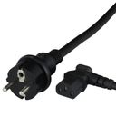 250cm european schuko cee77 to iec60320 c13 left angle 10a 250v 1mm2 h05vvf power cord black Front.jpg