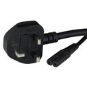 2m uk bs1363 down angle to iec60320 c7 25a 250v h03vvh2f3g075 power cord black Front.jpg