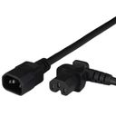 3ft iec60320 c14 to c15 left angle 15a 250v 14awg sjt power cord black Front.jpg