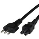 6ft italy plug cei2316vii to iec60320 c5 25a 250v h03vvf075 power cord black Front.jpg
