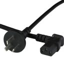 8FT Argentina IRAM2073 Plug IEC60320 C13 RIGHT ANGLE 10A 250V Power Cord BLACK Front.jpg