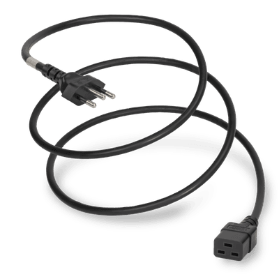 2.5m 16amp BRAZIL PLUG(NBR 14136) to C19 H05VV-F3G1.5mm2 INMETRO RoHS REACH BLACK