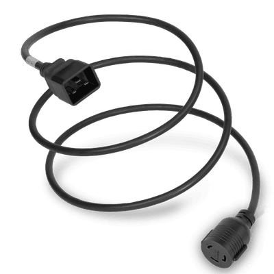 1FT Black Adapter IEC320 C20 to NEMA L6-30R 20A 250V