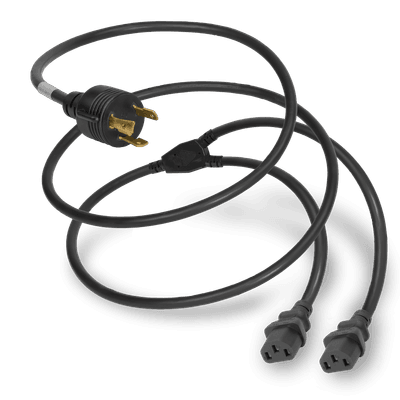 10FT Black Splitter NEMA L6-30P to 2x IEC320 C13 15A 250V