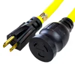 Black Adapter NEMA 5-15P to NEMA L5-20R 15A 125V
